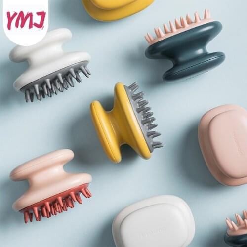 Silicone Head Hair Washing Comb Body Massager Shampoo Scalp Massage Brush Body Shower Detachable Brush Bath Spa Massage Brush