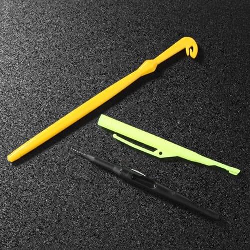 Fishing Tackle Knot Tying Tool Kit Fish Hook Remover Extractor Knot Picker Hook Loop Tyer Disgorger Fishing Accessories