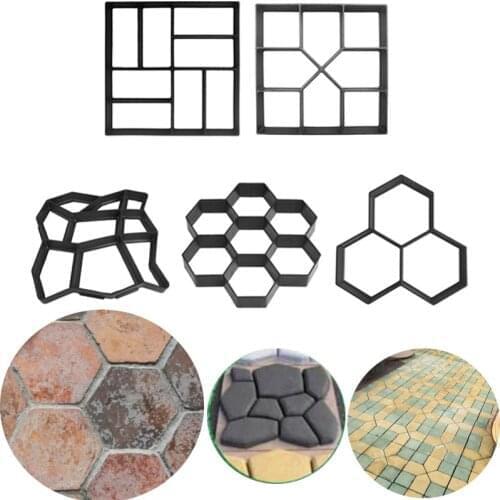 DIY Path Maker Concrete Molds Reusable Concrete Paving Mold Cement Brick Mold Stone Garden Floor Road Maker Garden Supplies