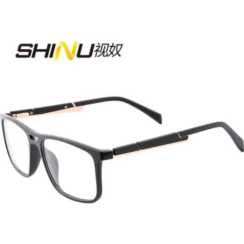 SHINU male glasses frame tr90 wholesale eyewear optical frame men spring hinge eyeglasses can customized logo for wholesale