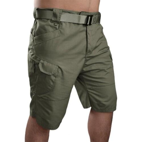 Summer Cargo Shorts Cotton Blend Knee Length Solid Color Men Thin Pockets Shorts cargo Cotton Blend shorts Casual Shorts 2021