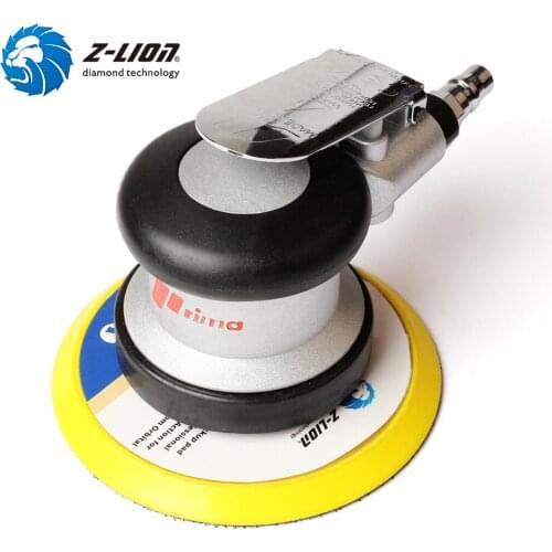 Z-LION Pneumatic Air Sander Random Orbital Air Palm Polisher With 5/16 Thread 5" Backing Plate For Car Polishing Air Tools