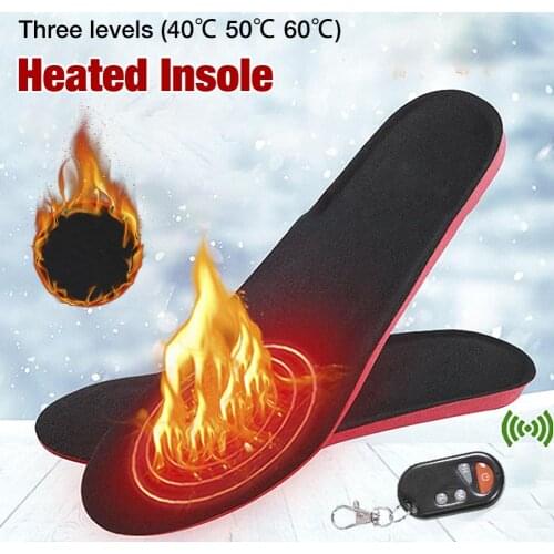 USB Heated Insole Heated Shoe Insoles with Remote Control Foot Warmer Feet Warm Sock Pad Mat Electrically for cycling Camping