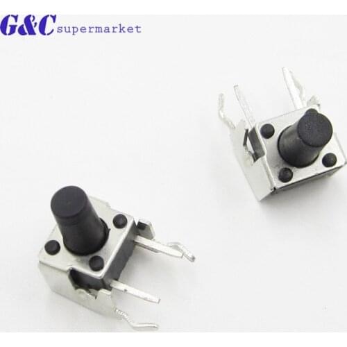 20PCS Middle 2 pins 6X6x9mm 2PIN dip TACT push button switch Micro key power tactile switches 6x6x9 6*6*9MM Light touch