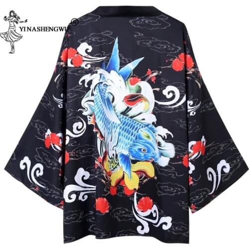 Japanese Kimono Traditional Yukata Men Women Kimonos Cardigan Men Unisex Leisure Shirts Print Femme Coat Kimono Cosplay Costumes