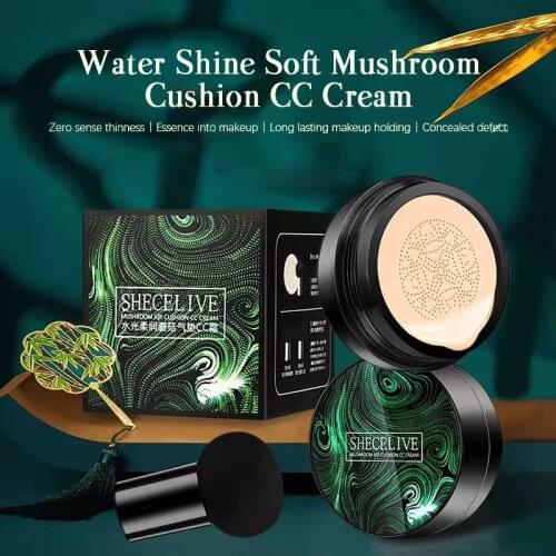 Mushroom Head Air Cushion Cream Moisturizing BB Cream Concealer Foundation Brighten Skin Tone Facial Beauty Makeup Maquiagem