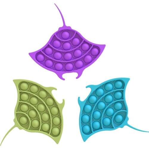 Adult Kid Funny Anti-stress Fidget Toy Children Cartoon Devil Fish Adult Push Bubble Fidget Sensory Decompression Toy