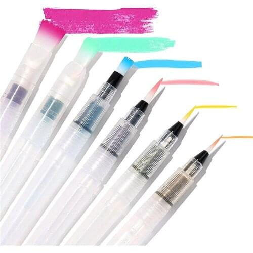 1pcs Portable Paint S/M/L Watercolor Brush Calligraphy Painting Tool Refillable Ink Pen Art Paint Brush Pen Painting Art Markers