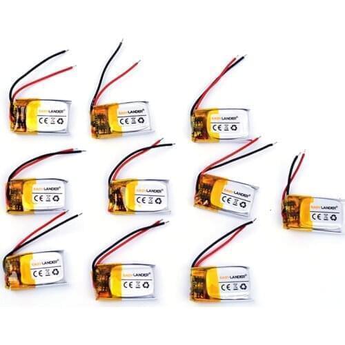10pcs/Lot 3.7V 90mAh Rechargeable li Polymer Li-ion Battery For bluetooth headset mp3/MP4/mp5 speaker gps Wrist Watch 051221