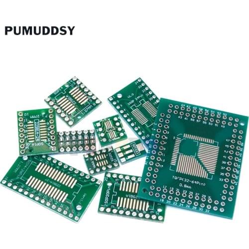 10piece PCB Board SMD Turn To DIP Adapter Converter Plate SOP 8/16/14/20/24/28P SOT89 SOT23 SOT223 TO DIP SOP/MSOP/TSSOP