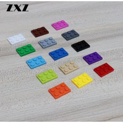 100pcs/lot 15 Colors Available DIY Bulk Building Blocks MOC Bricks 2x3 Plate Compatible with Plate 3021 Technical Lesson Parts