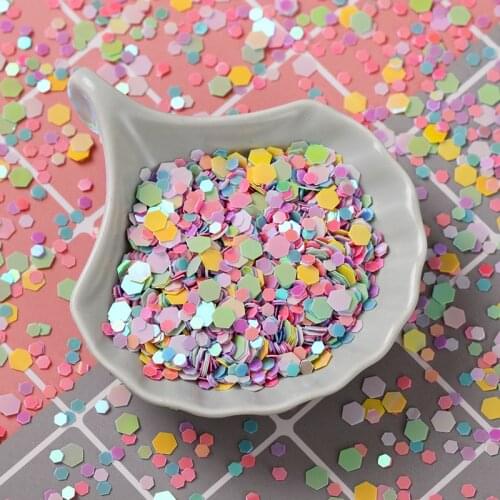 20g/Lots Hexagon 3-6mm PVC Confetti Sequins for Crafts Paillettes Glitter Nail Art Decoration Sequin DIY Confetti Accessories