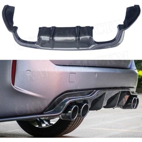 3D Style Carbon Fiber Rear Lip Diffuser Fit for BMW X5M X6M F85 F86 2015 2016 2017 2018 FRP Bumper Guard
