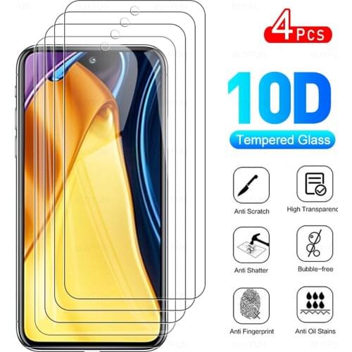 4Pcs Full Cover Protective Glass For Xiaomi Poco M3 Pro 5G Tempered Glas Screen Protector Film For Mi Poxo Poko M 3 M3Pro 6.5"