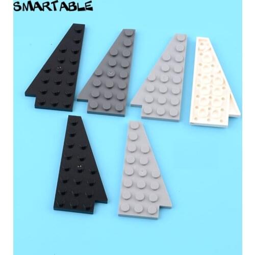 Smartable Wing 4x8 Left + Right without Stud Notch Building Blocks MOC Part DIY Toy Compatible Major Brand 3933+3934 5 Pairs/Lot