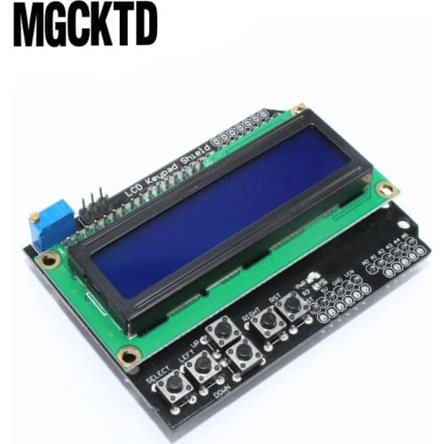 5pcs/lot LCD Keypad Shield LCD1602 LCD 1602 Module Display For ATMEGA168 ATMEGA328 ATMEGA2560