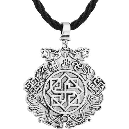 Antique Jewelry Slavic Night Knight Pendant Slavic Amulet Sun Pendants Nordic Valkyrie viking Bear Paw Wolf Necklace Gift