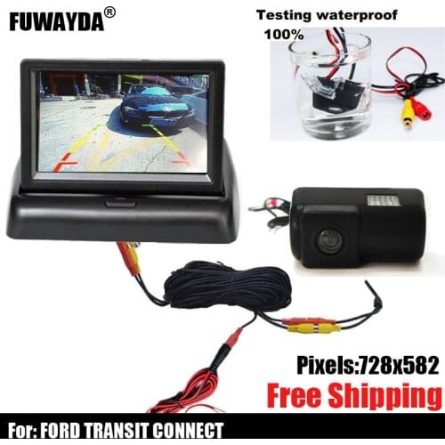 Free shipping!! SONY CCD CHIP CAR REAR VIEW REVERSE BACKUP PARKING Mirror Image CAMERA FOR FORD TRANSIT CONNECT With Guide Line
