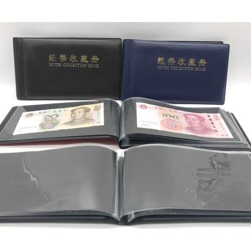 20 Pockets Collection Currency Storage Cash Holders Leather Stamps Banknote Page Ticket Money Protection Paper Coins Note A R5Y5