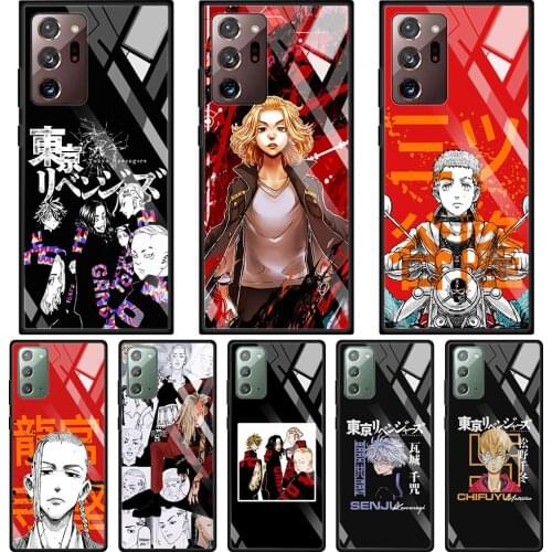 Tempered Glass Cases For Samsung Galaxy Note 20 Ultra 10 Plus Lite 5G 9 8 Back Cover Phone Shell Tokyo Revengers manjiro sano