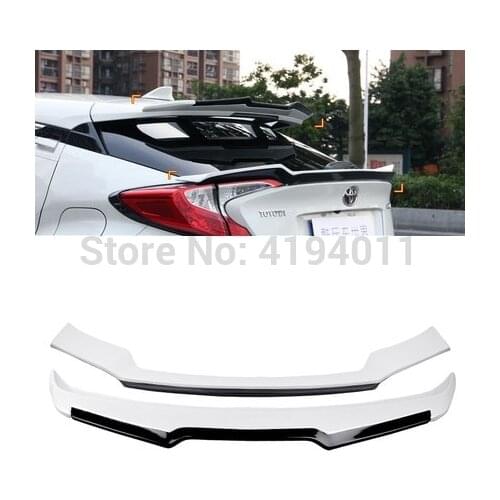 For Toyota C-HR CHR 2017 2018 2019 ABS Plastic Unpainted Primer Color Rear Spoiler Trunk Roof Wing Lip Spoiler Car Styling