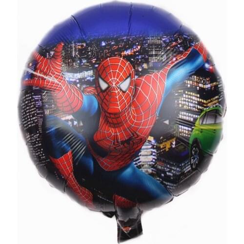 Disney Marvel Superhero Spiderman 18-inch Round Balloon Childrens Birthday Party Decoration Boy Toy Gender Reveal Ballons
