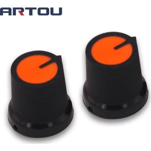 10PCS WH148 knob Plastic Potentiometers Knob for Single Double Potentiometers Switch Cap 14.5X15mm Handle 6MM AG3 Orange