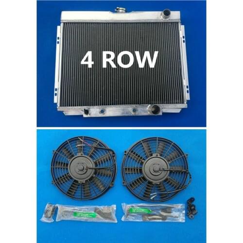 Hot Selling 4 Row Aluminum Radiator + Fans 1967-1970 For FORD MUSTANG/Fairlane/Ranchero/Mercury Cougar/XR7 1967 1968 1969 1970