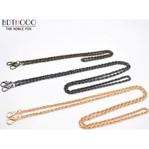 New 120cm 60cm Twist Chain Bag Strap replace Metal Chain for Bags accessories DIY Women Shoulder Bags Purse Chains Parts