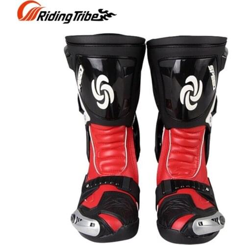 Free shipping 1pair Rinding Tribe Motorcycle Boots Offroad Motorbike MXGP Racing SPEED Sport Leather Long Boots Shoes