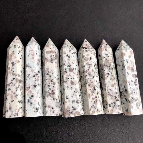 Natural white quartz crystal wand point reiki healing as gift