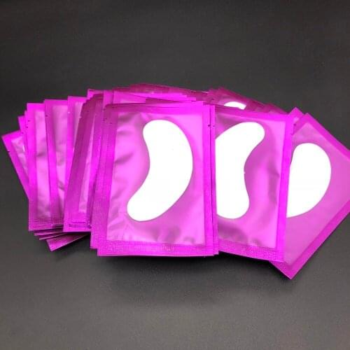 300pairs purple New Paper Patches Eyelash Under Eye Pads Lash Eyelash Extension Paper Patches Eye Tips Sticker Wraps Tool