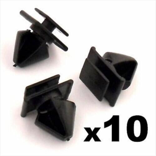 10x For Peugeot 406 Plastic Trim Clips for Door Side Moulding / Bumpstrip Rubstrip