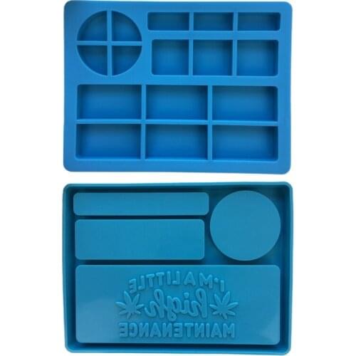 DIY Crafts Storage Container Epoxy Resin Mold Letters Makeup Tray Silicone Mould