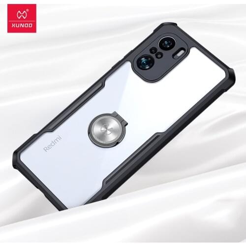 For POCO F3 Case Xundd Shockproof Transparent PC + TPU Bumper Back Cover for Xiaomi Redmi K40 K40 Pro Fitted Case