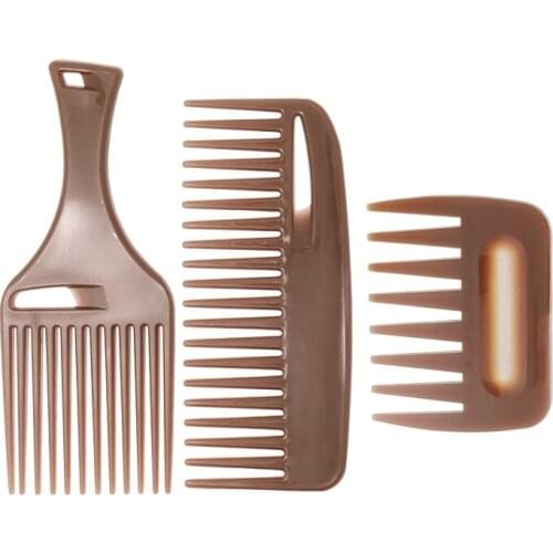 Wide Teeth Hairbrush Fork Comb Men Beard Hairdressing Brush Barber Shop Styling Tool Salon Accessory Afro Hairstyle