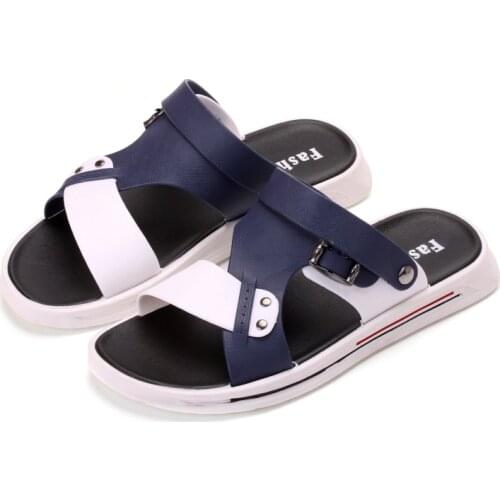 Summer New Net Celebrity Fashion Trend Dual-Use Sandals Driving Mens Slippers Ins Outer Sandals Outdoor Soft-Soled Beach Shoes