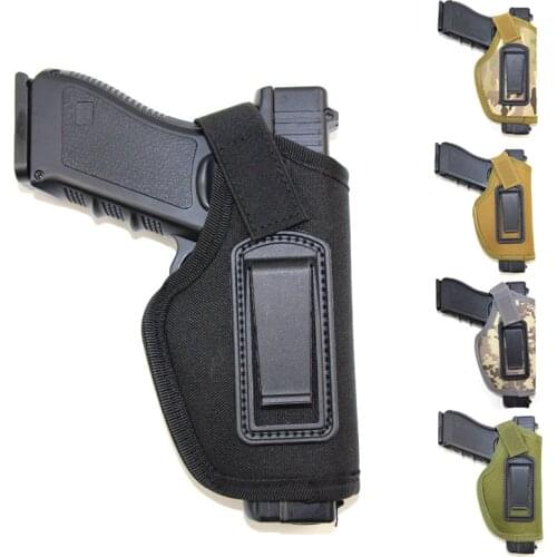Tactical Nylon Gun Holster for Glock 17 19 Colt 1911 Beretta M9 Taurus Makalov Pistol Holster Waist Concealed Carry Gun Case