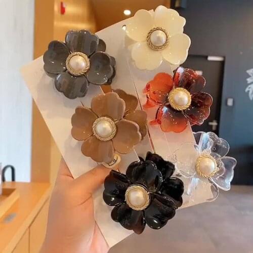 New Korean Style Flower Shape Hair Clip Claws Crab Women Hairpin Elegant Barrettes Headwear for Girls Ladies Hair Accessories