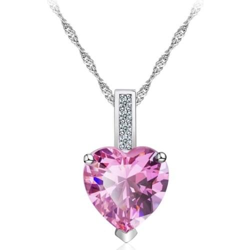 MENGYI Korean 9 2 5 Crystal Heart Pendant Necklace For Women Top Quality Hot Selling Necklaces Valentines Day Gifts