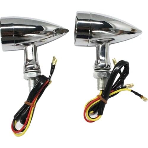 1Pair Retro Motorcycle Turn Signal Light LED for Honda Suzuki Cafe Racer