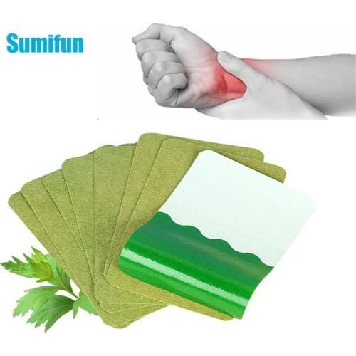 12pcs Wormwood Pain Relief Plaster Rheumatoid Tenosynovitis Treatment Hand Wrist Thumb Finger Care Massage Herbal Patches C2361