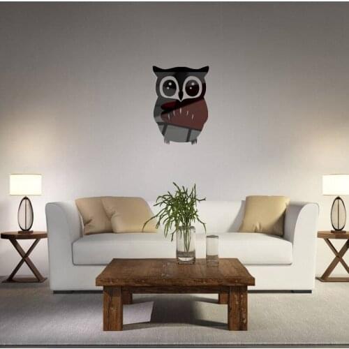 3D Cute Owl Shape Mirror Wall Stickers Modern Home DIY Art Wall Decals Decor J2Y
