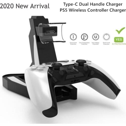 For Sony Playstation 5 Gamepad Power Supply Accessories PS5 Controller Charger Dock LED Dual USB Charging Stand Station Cradle