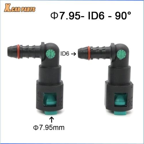 Car Fuel Line Hose Pipe Quick Release Female Connector 7.95mm 7.95 ID6 8x6 90 degree High Qulaity Auto Urea Connector
