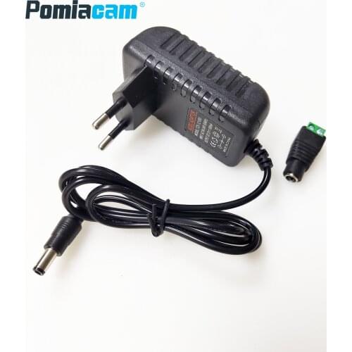 Free Shipping DC12V 2A power adapter European plug Power Adapter For CCTV Camera CCTV tester