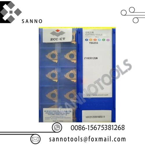 Free shipping! High quality 10pcs/lots threading blade tools YBG203 Z16ER12UN cnc carbide threading inserts