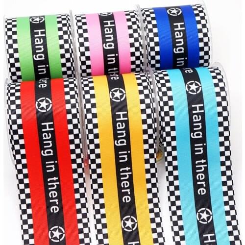 10 Yards Printed Grosgrain Ribbon 3" 75MM For Hair Bows DIY Crafts Handmade Accessories 49071