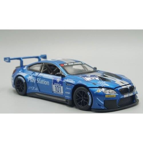 1:24 Diecast High Light Sport Racing Car Model Toy Free Wheeling M6 GT3 Miniature For collection