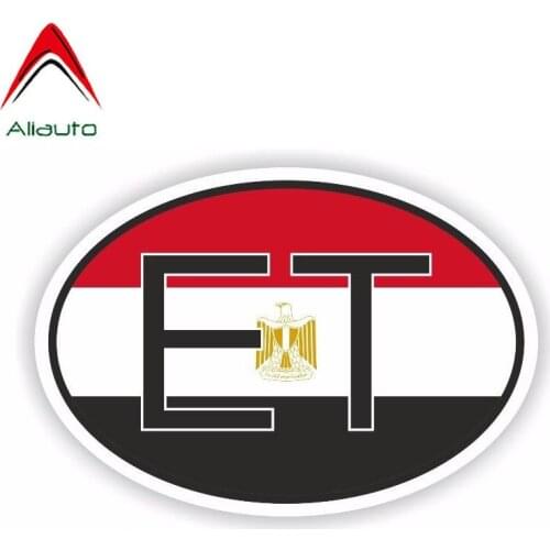 Aliauto Flag Stickers Funny Egypt Small Country Code Decal Reflective Waterproof Car Sticker Decoration Accessories,11cm*7cm